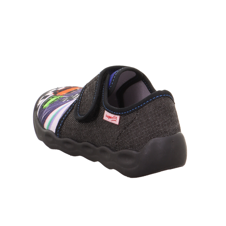 PANTOFLE TEKSTYLNE KAPCIE SUPERFIT BUBBLE SCHWARZ 1-006274-0000