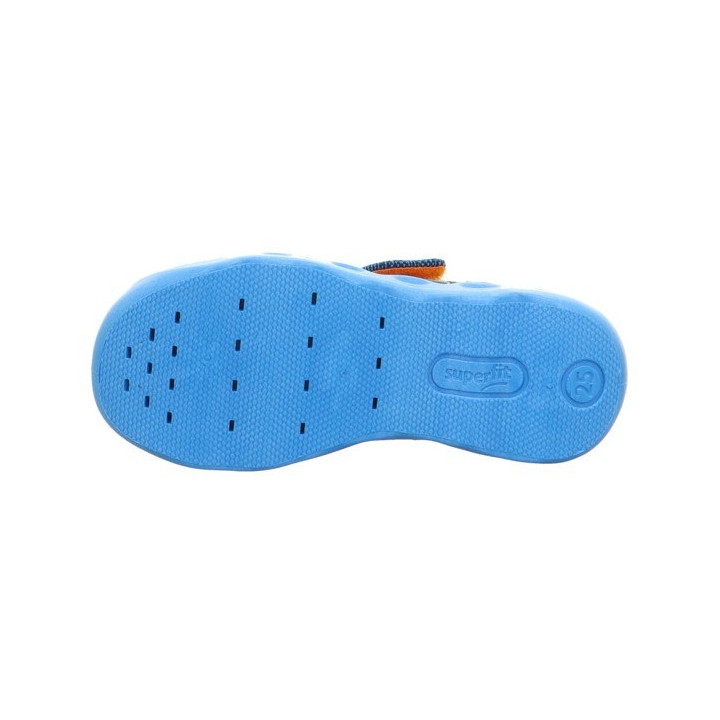 PANTOFLE TEKSTYLNE KAPCIE SUPERFIT BUBBLE BLAU 1-006273-8050