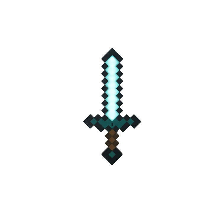 LATARKA Z LAMPKĄ 2W1 MINECRAFT DIAMOND SWORD