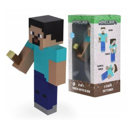 MINECRAFT 2 IN 1 TORCH WITH GLOW STEVE