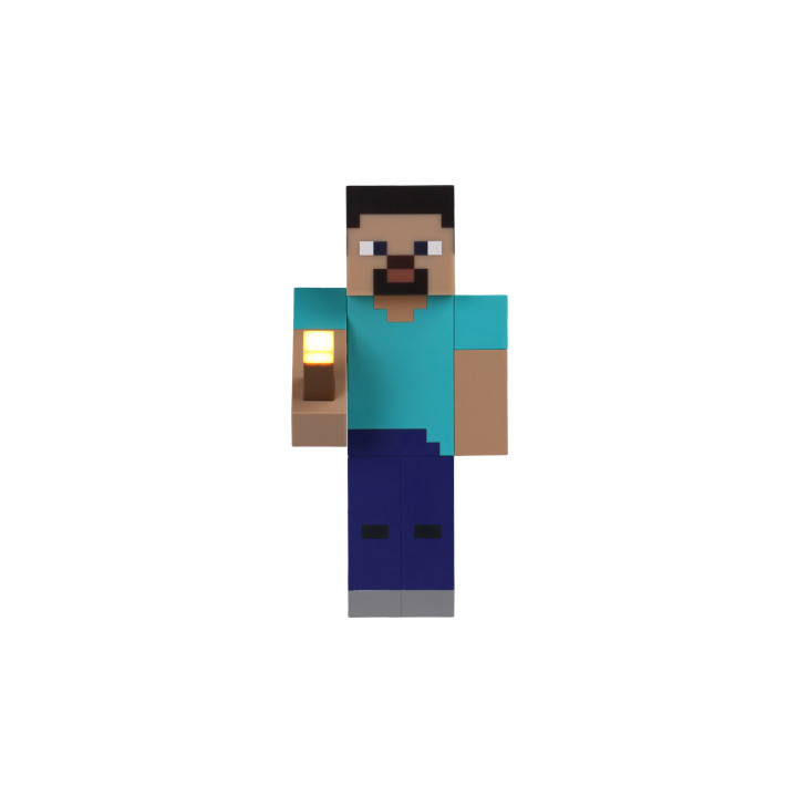 LATARKA Z LAMPKĄ 2W1 MINECRAFT STEVE