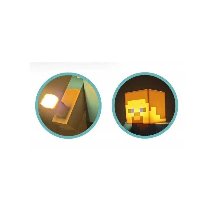 MINECRAFT 2 IN 1 TORCH WITH GLOW STEVE