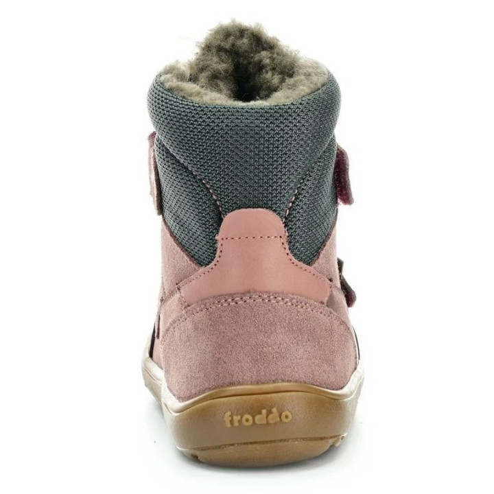 TRZEWIKI ZIMOWE FRODDO BAREFOOT UP TEX WINTER GREY/PINK