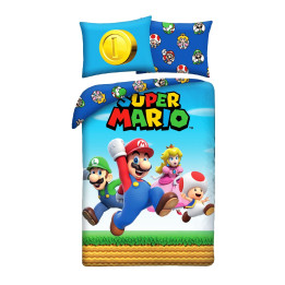 SINGLE DUVET SET POLYESTER 140 X 200 CM NINTENDO SUPER MARIO BROS NO-805BL