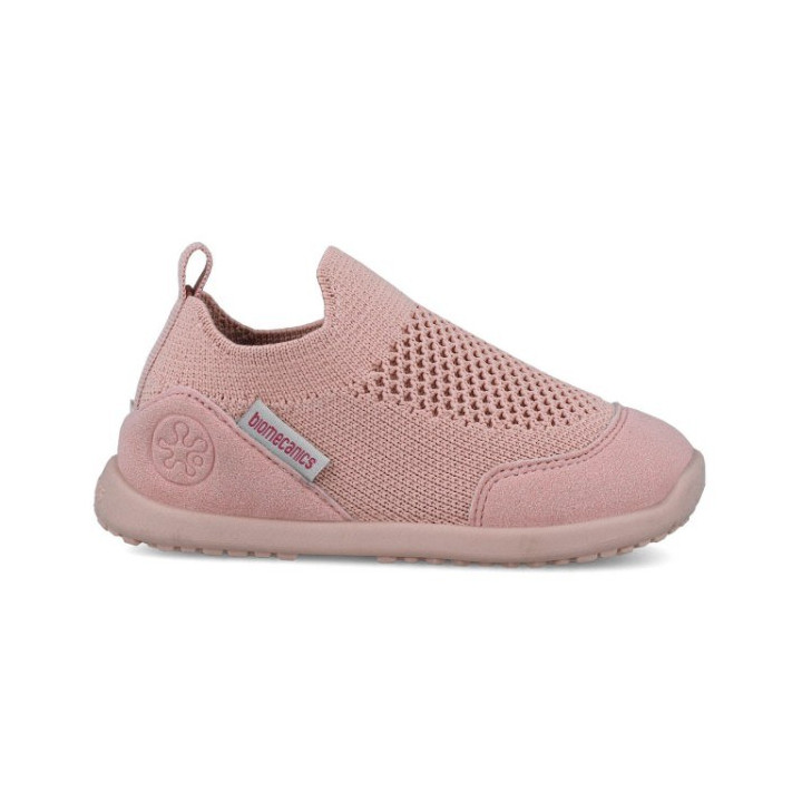 PANTOFLE KAPCIE DZIANINOWE BAREFOOT BIOMECANICS FIRST STEPS OLD ROSE