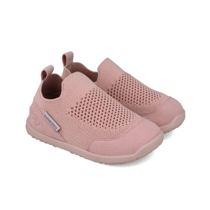 PANTOFLE KAPCIE DZIANINOWE BAREFOOT BIOMECANICS FIRST STEPS OLD ROSE