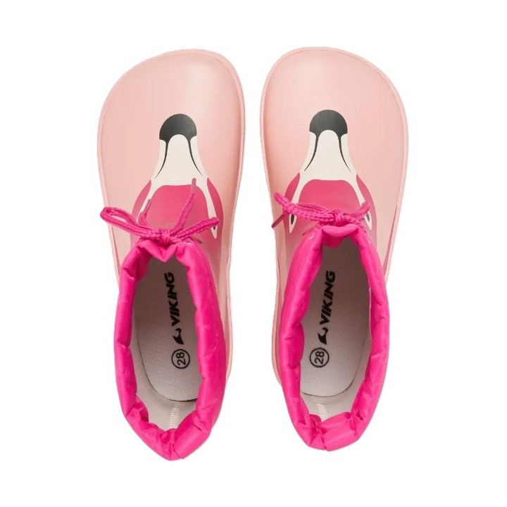 VIKING RUBBER BOOTS ALV BAREFOOT PAW PRINT LIGHT PINK/MAGENTA