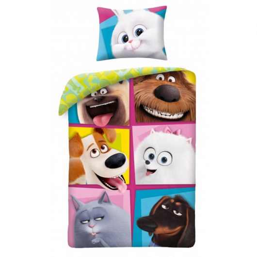 POŚCIEL BAWEŁNIANA 140 X 200 CM THE SECRET LIFE OF PETS 2 PETS2-706BL