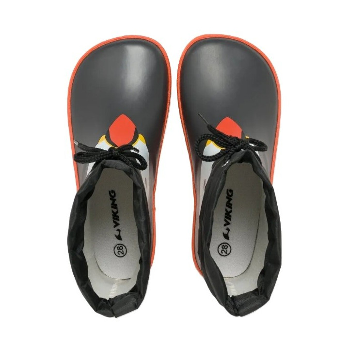 VIKING RUBBER BOOTS ALV BAREFOOT PAW PRINT BLACK