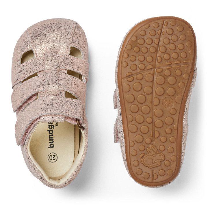 BAREFOOT SANDALS BUNDGAARD TOBIAS OLD ROSE GLITTER