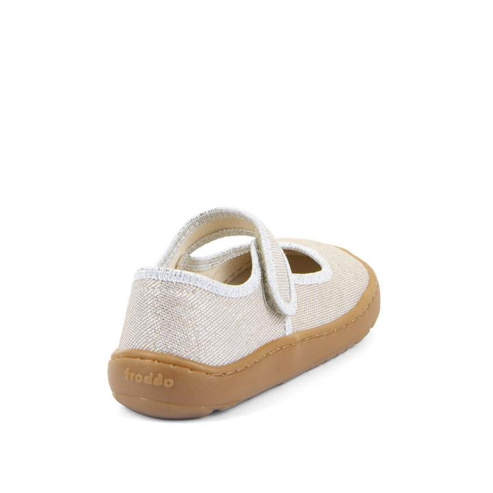 KAPCIE FRODDO BAREFOOT CANVAS BALLETTY GOLD SHINE