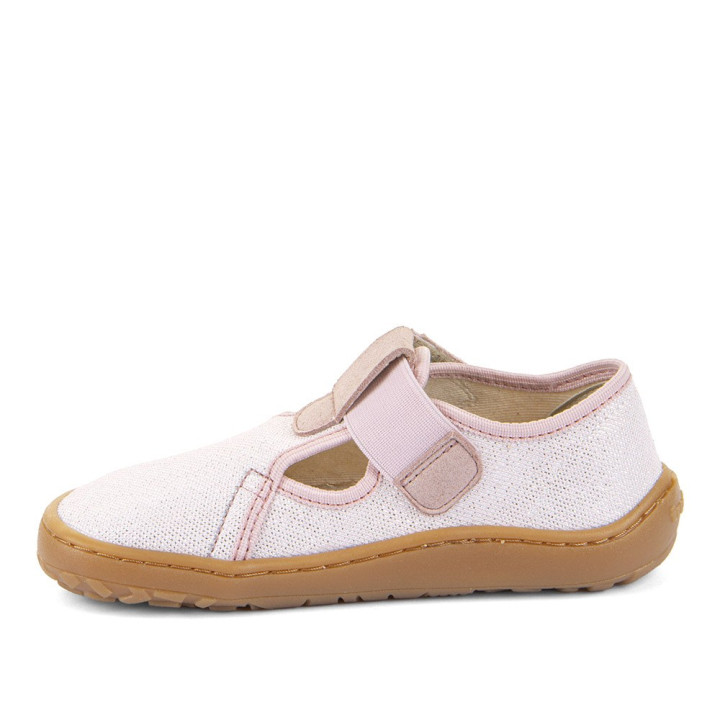 KAPCIE FRODDO BAREFOOT CANVAS T-BAR PINK SHINE