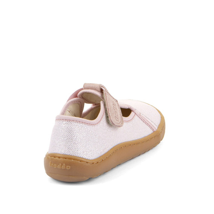 SLIPPERS FRODDO BAREFOOT CANVAS T-BAR PINK SHINE