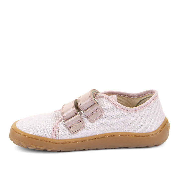 TRAMPKI PŁÓCIENNE TENISÓWKI FRODDO BAREFOOT CANVAS PINK SHINE