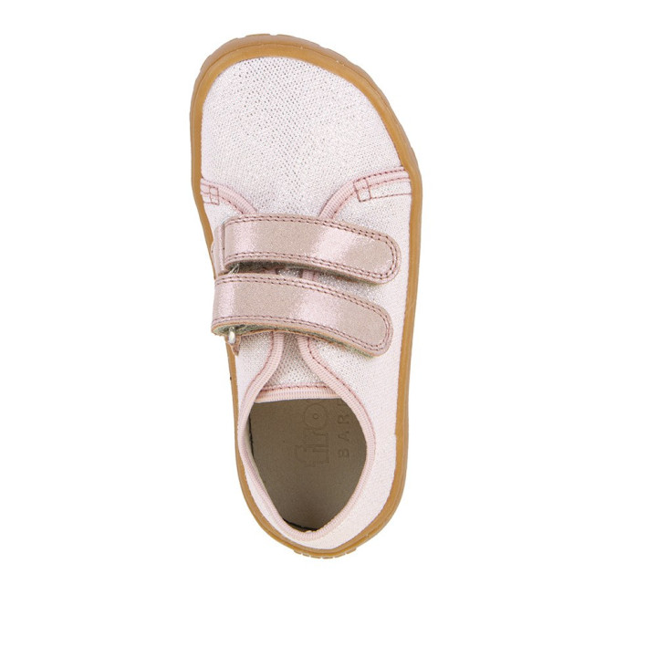 TRAMPKI PŁÓCIENNE TENISÓWKI FRODDO BAREFOOT CANVAS PINK SHINE