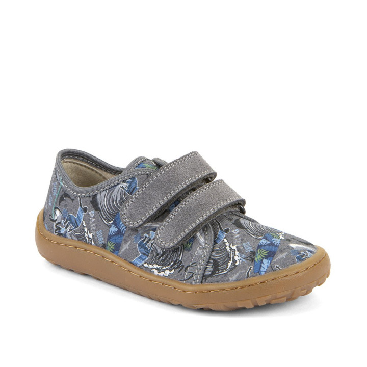 TRAMPKI PŁÓCIENNE TENISÓWKI FRODDO BAREFOOT CANVAS GREY+