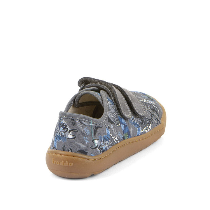 TRAMPKI PŁÓCIENNE TENISÓWKI FRODDO BAREFOOT CANVAS GREY+