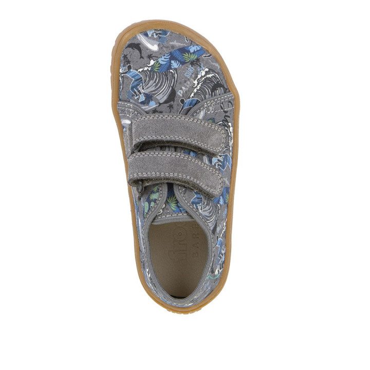 TRAMPKI PŁÓCIENNE TENISÓWKI FRODDO BAREFOOT CANVAS GREY+