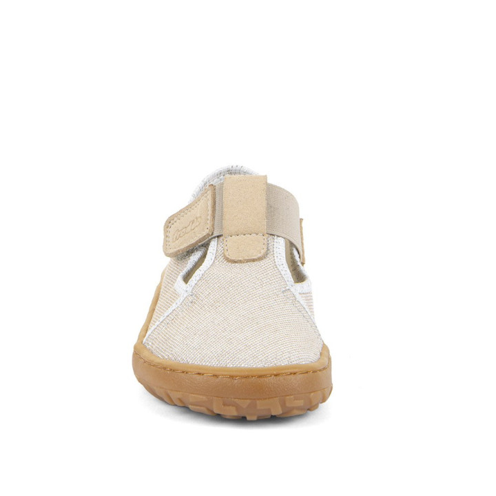 SLIPPERS FRODDO BAREFOOT CANVAS T-BAR GOLD SHINE