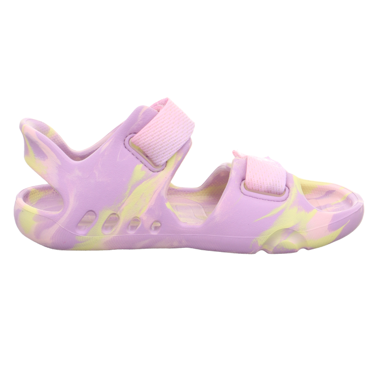 SANDALS BAREFOOT SUPERFIT SPLASH-S LILA/GELB 1-000991-8500
