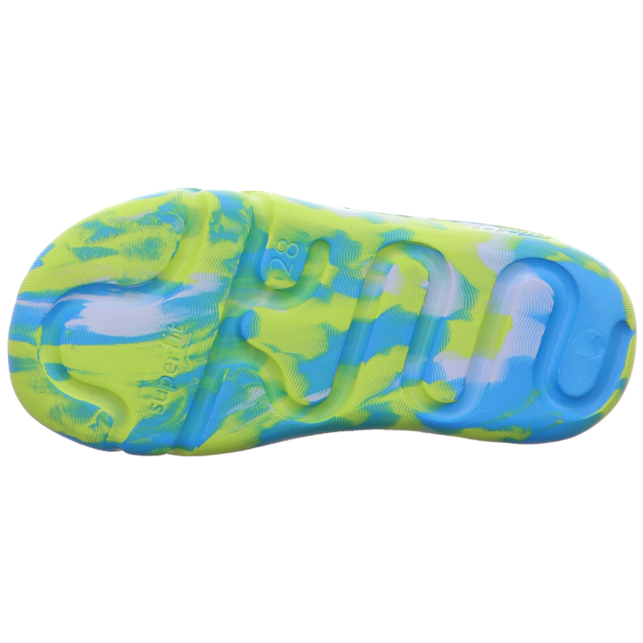 SANDALS BAREFOOT SUPERFIT SPLASH-S TURKIS/HELLGRUN 1-000991-8400