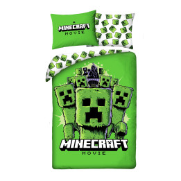 SINGLE DUVET SET 140 X 200 CM MINECRAFT MOVIE MNM-015BL