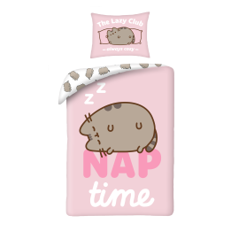 SINGLE DUVET SET MICROFIBER 140 X 200 CM PUSHEEN THE CAT PUS-2283BL