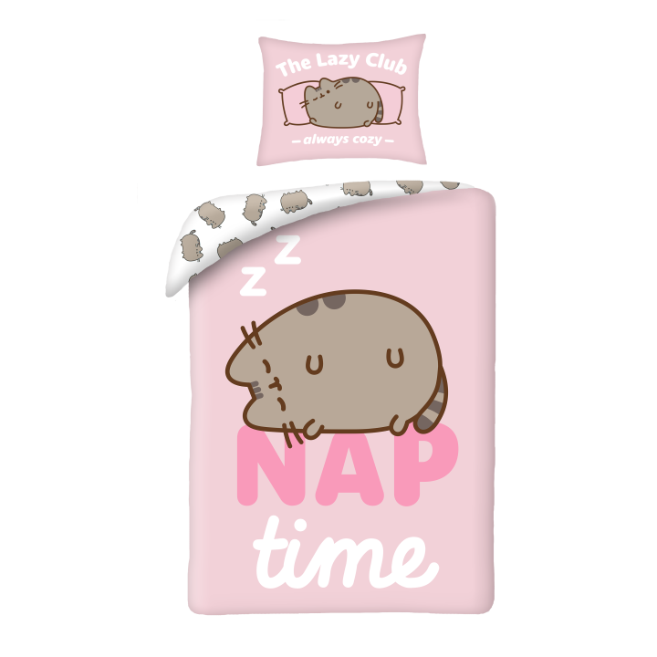 SINGLE DUVET SET MICROFIBER 140 X 200 CM PUSHEEN THE CAT PUS-2283BL