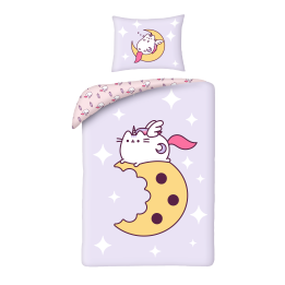 POŚCIEL MIKROFIBRA 140 X 200 CM PUSHEEN THE CAT PUS-2252BL