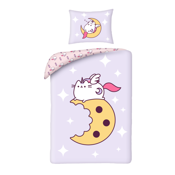 SINGLE DUVET SET MICROFIBER 140 X 200 CM PUSHEEN THE CAT PUS-2252BL