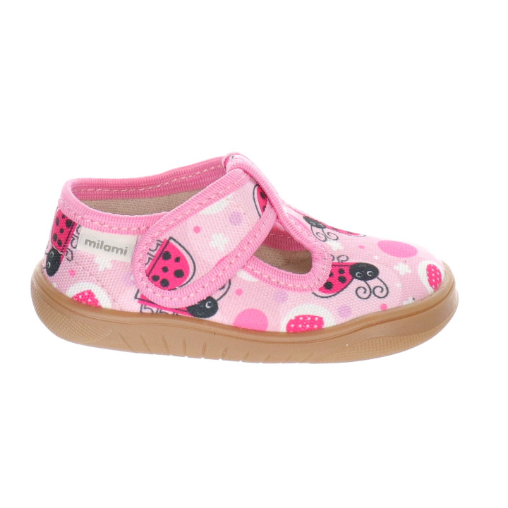 PANTOFLE KAPCIE BAREFOOT MILAMI TREND PINK LADYBUG