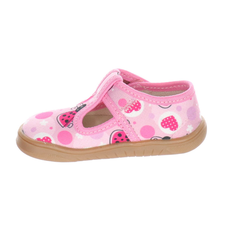 PANTOFLE KAPCIE BAREFOOT MILAMI TREND PINK LADYBUG