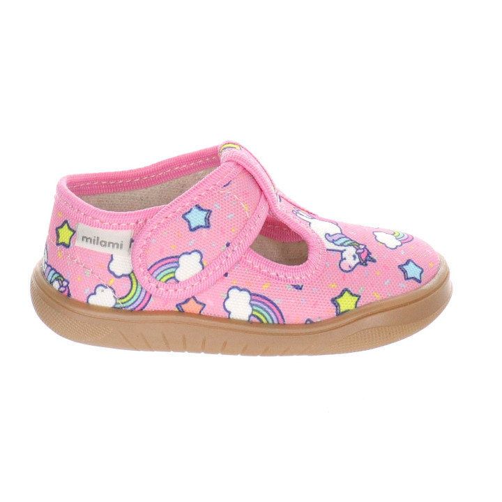 PANTOFLE KAPCIE BAREFOOT MILAMI TREND PINK UNICORNS