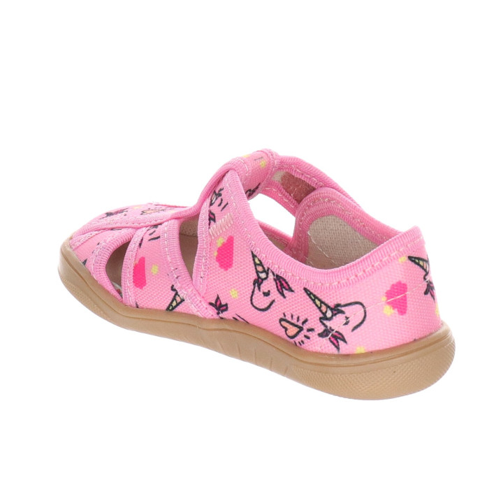 PANTOFLE SANDAŁY KAPCIE BAREFOOT MILAMI PINK UNICORNS