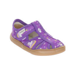 SLIPPERS SANDALS BAREFOOT MILAMI PURPLE UNICORNS