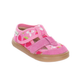 PANTOFLE KAPCIE BAREFOOT MILAMI PINK STRAWBERRIES