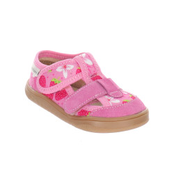 SLIPPERS BAREFOOT MILAMI PINK STRAWBERRIES