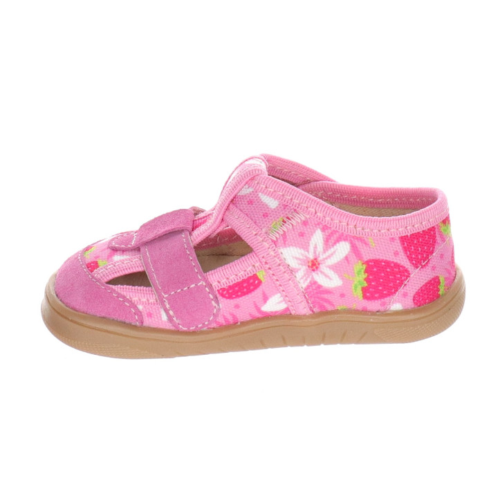 PANTOFLE KAPCIE BAREFOOT MILAMI PINK STRAWBERRIES