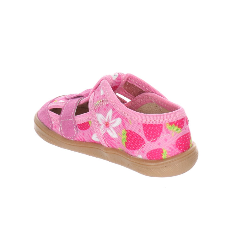 PANTOFLE KAPCIE BAREFOOT MILAMI PINK STRAWBERRIES