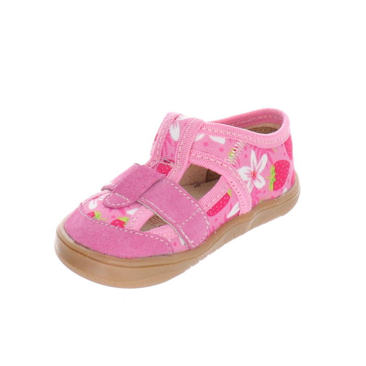 PANTOFLE KAPCIE BAREFOOT MILAMI PINK STRAWBERRIES