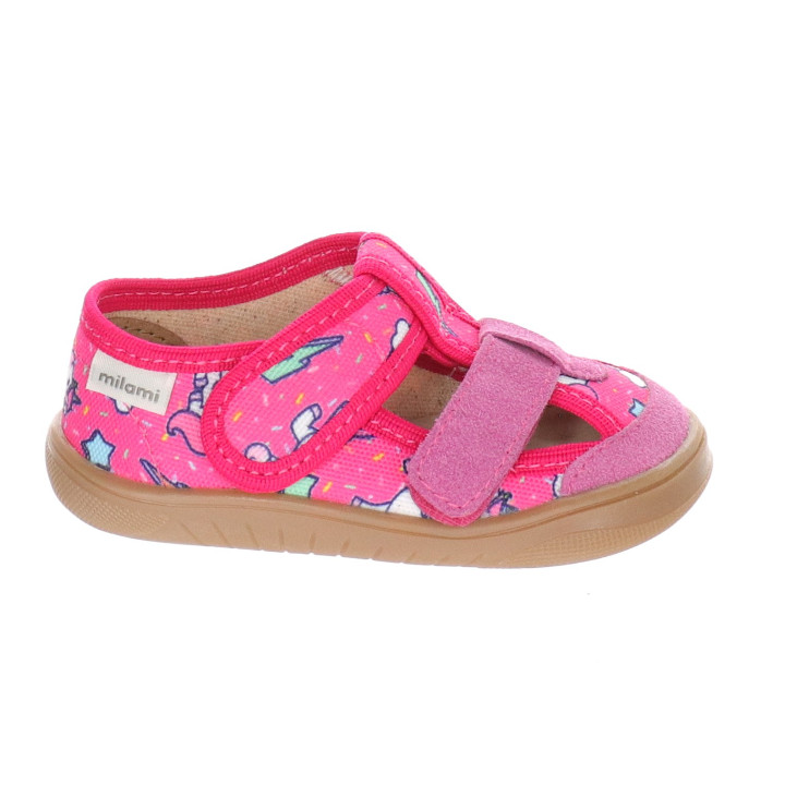 SLIPPERS BAREFOOT MILAMI FUXIA UNICORNS