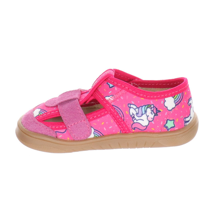 SLIPPERS BAREFOOT MILAMI FUXIA UNICORNS