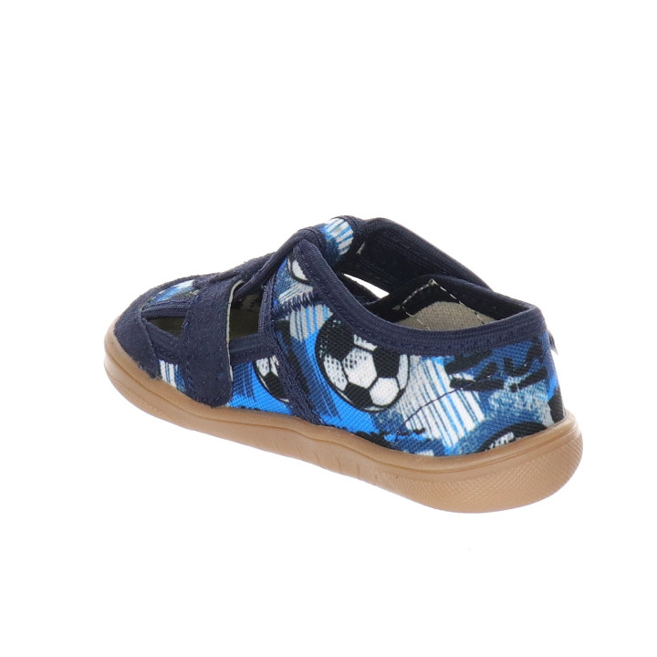 PANTOFLE KAPCIE BAREFOOT MILAMI BLUE FOOTBALL