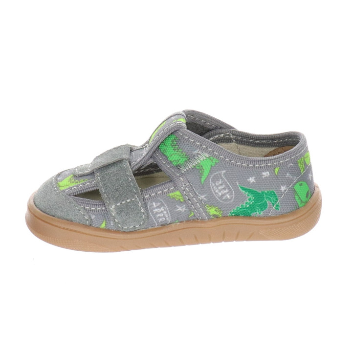 PANTOFLE KAPCIE BAREFOOT MILAMI GREY DINO