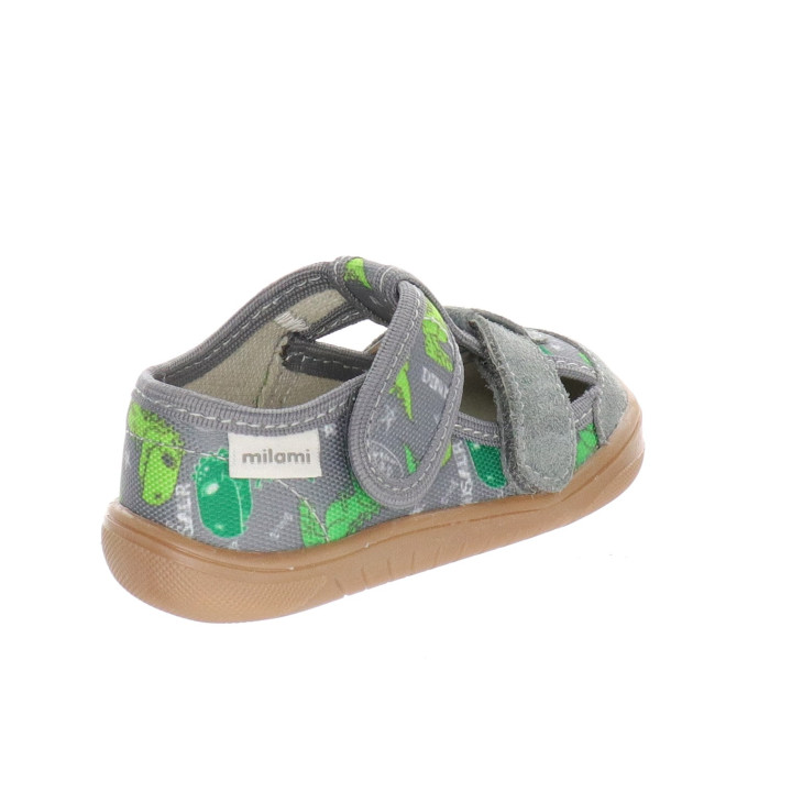 PANTOFLE KAPCIE BAREFOOT MILAMI GREY DINO