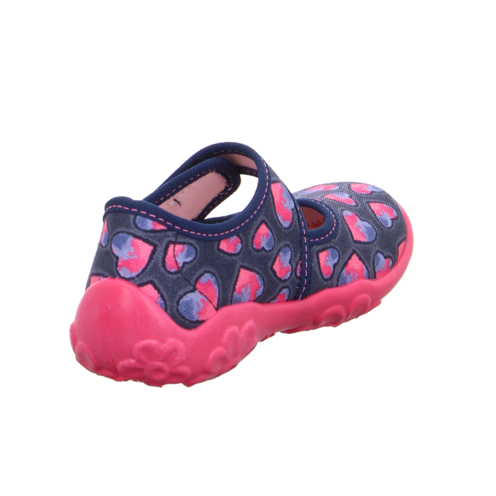 PANTOFLE TEKSTYLNE KAPCIE SUPERFIT BONNY BLAU/PINK 0-800283-8800