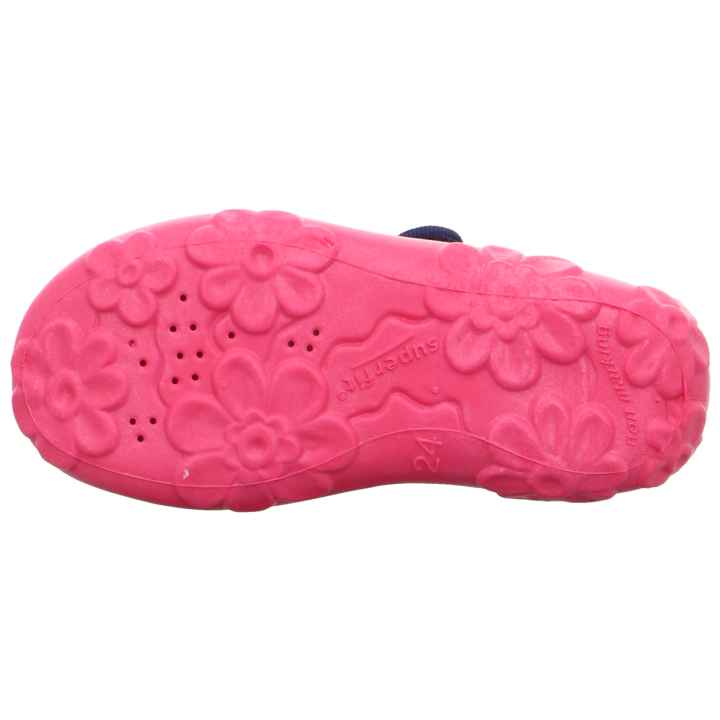 PANTOFLE TEKSTYLNE KAPCIE SUPERFIT BONNY BLAU/PINK 0-800283-8800