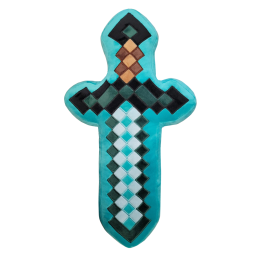 CUSHION SHAPED MINECRAFT DIAMOND SWORD MNC-839SC