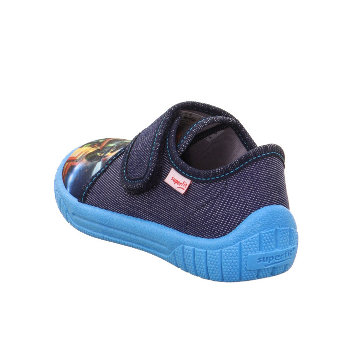 PANTOFLE TEKSTYLNE KAPCIE SUPERFIT BILL BLAU 1-000271-8170