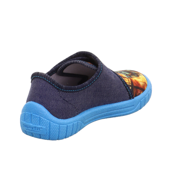 PANTOFLE TEKSTYLNE KAPCIE SUPERFIT BILL BLAU 1-000271-8170